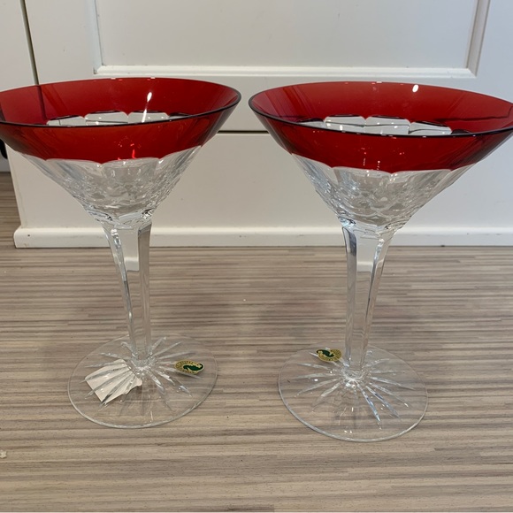 Waterford Crystal Dining Pair Of Waterford Crystal Simply Red